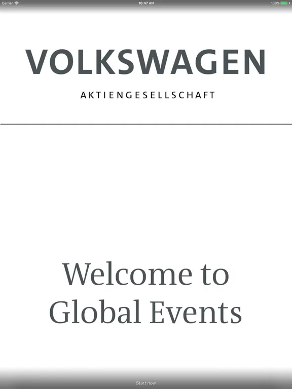 Volkswagen Global Events iPad  Ekran Görüntüleri
