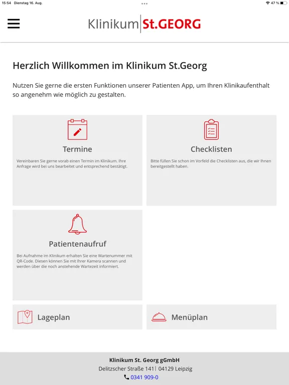 Klinikum St. Georg Leipzig iPad  Screenshots