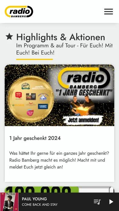 Скриншоты Radio Bamberg