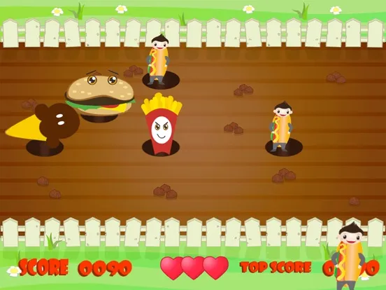 Capturas de pantalla de Whack The Junk Food Away iPad 
