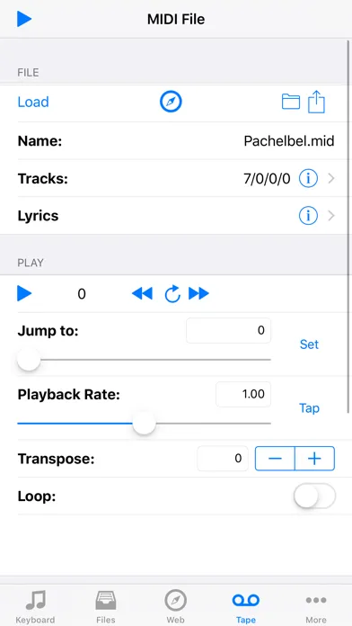 Musk MIDI Player سکرین شاٹس