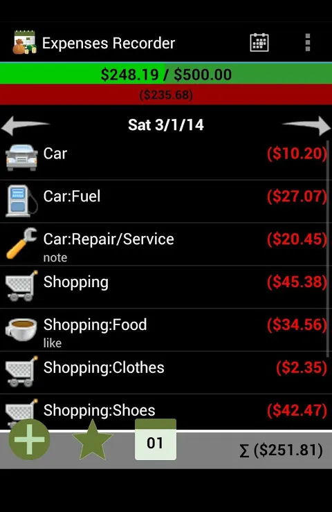 Capturas de pantalla de Expenses Recorder - Easy and fast finance tracker