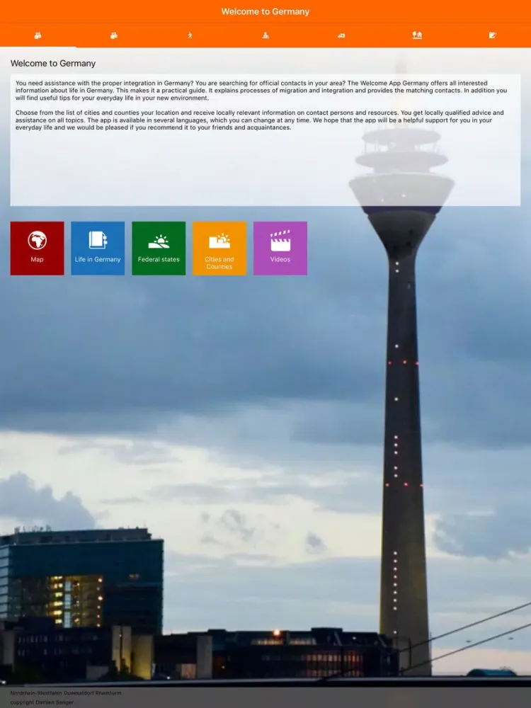 Welcome App Germany iPad  Screenshots