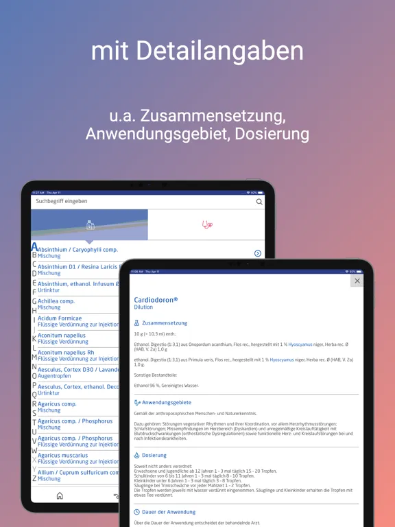 Скриншоты Arzneimittel (Weleda AG, D) iPad 