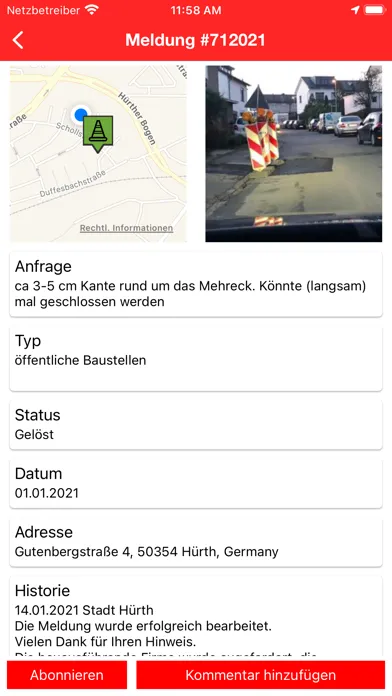 Mängelmelder Hürth Screenshots