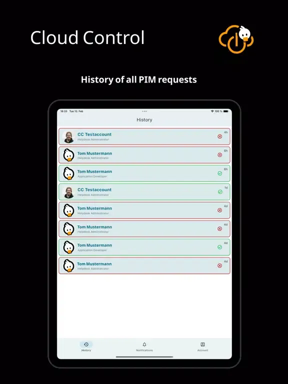 Cloud Control for Entra ID PIM iPad  স্ক্রিনশট