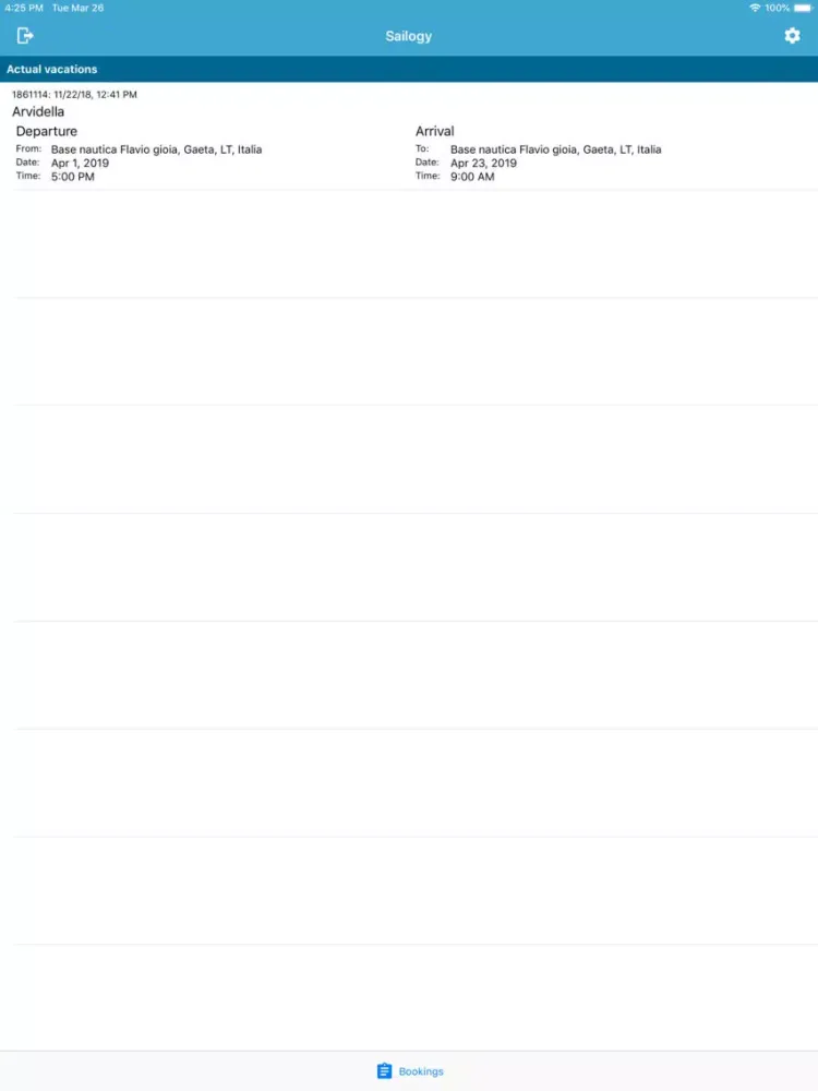 Sailogy iPad  سکرین شاٹس