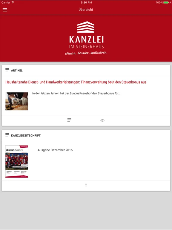 Скриншоты Kanzlei im Steinerhaus iPad 