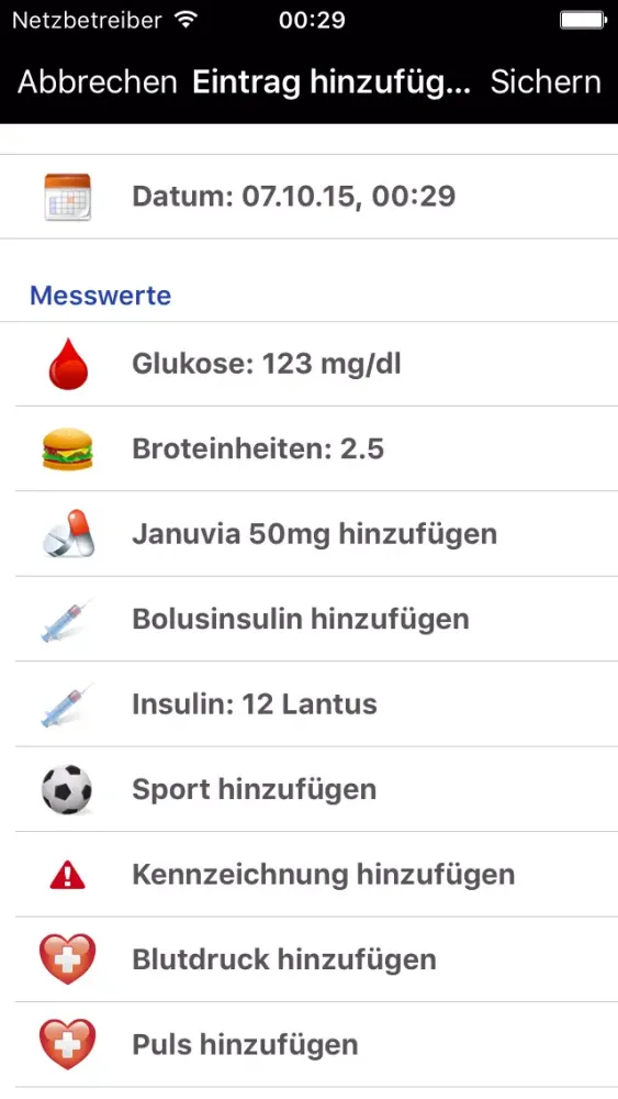 Capturas de tela do DiabetesPlus für Typ 2-Diabetiker