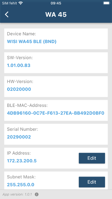 WISI Quick Config Screenshots