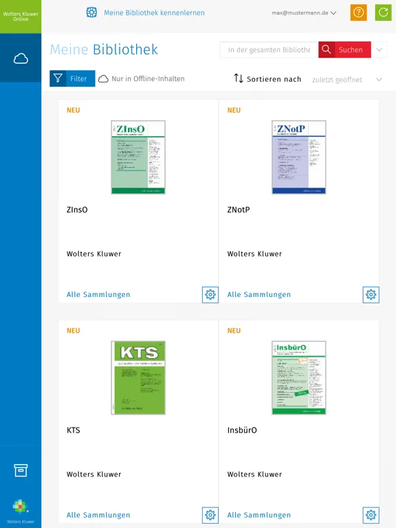 Wolters Kluwer Online iPad 应用截图