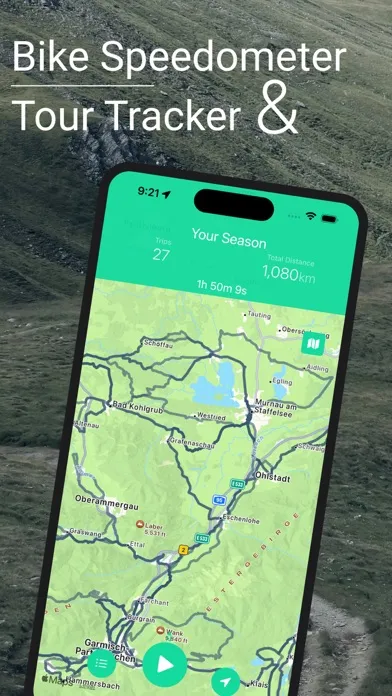 Zrzuty ekranu Bike Speed & Tour Tracker