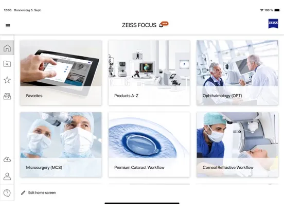 ZEISS FOCUS app iPad  स्क्रीनशॉट