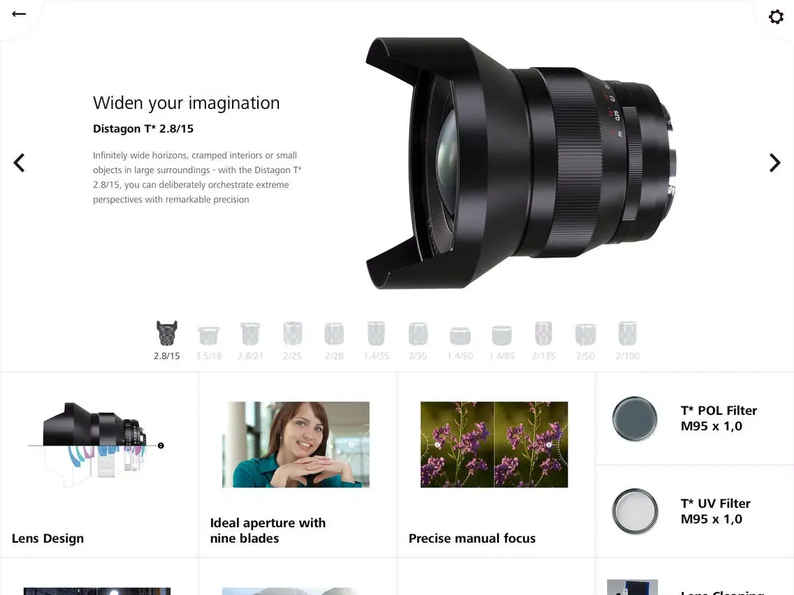 Скриншоты Lens Catalog iPad 