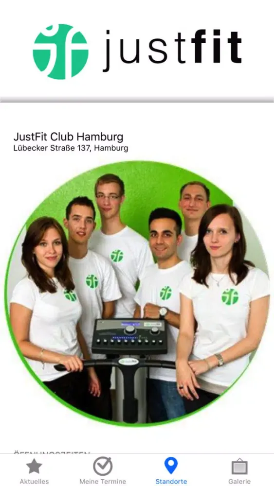 Zrzuty ekranu JustFit Club Hamburg