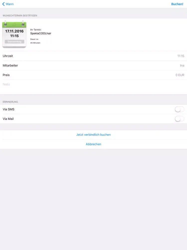 ภาพหน้าจอของ SpektaCOOLhair iPad 