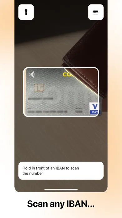 ภาพหน้าจอของ IBAN-Scanner