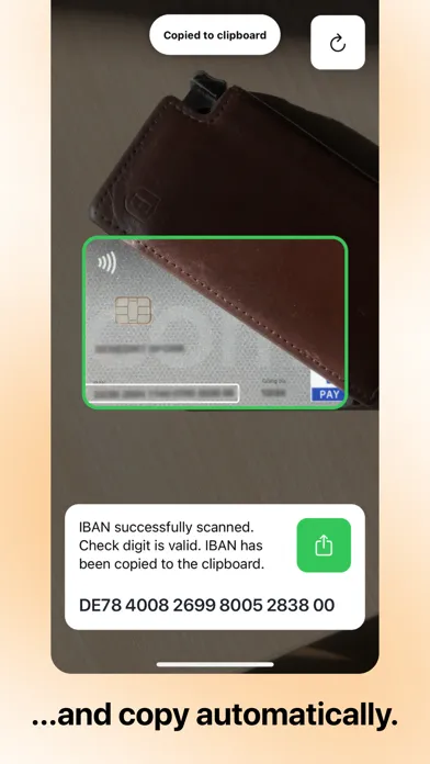 ภาพหน้าจอของ IBAN-Scanner