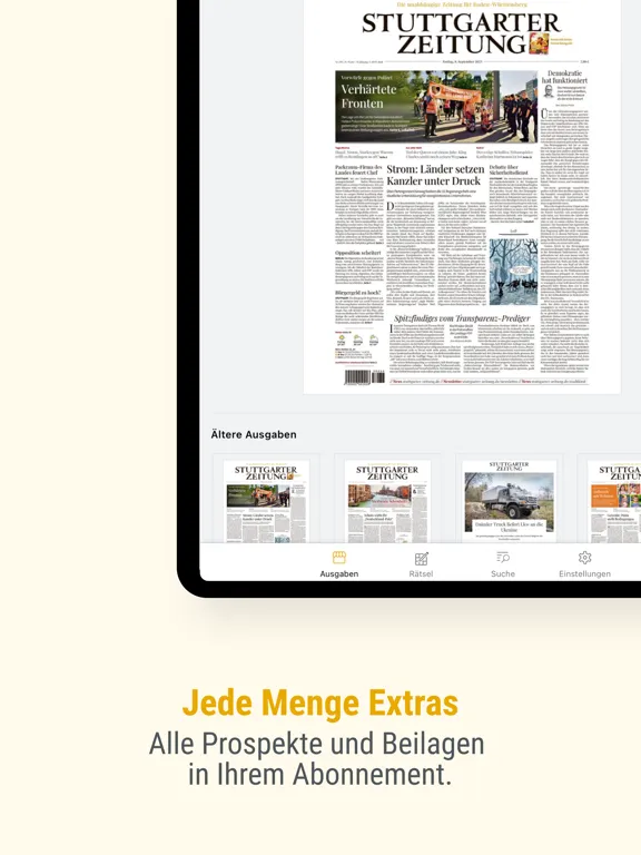 Stuttgarter Zeitung App iPad 应用截图