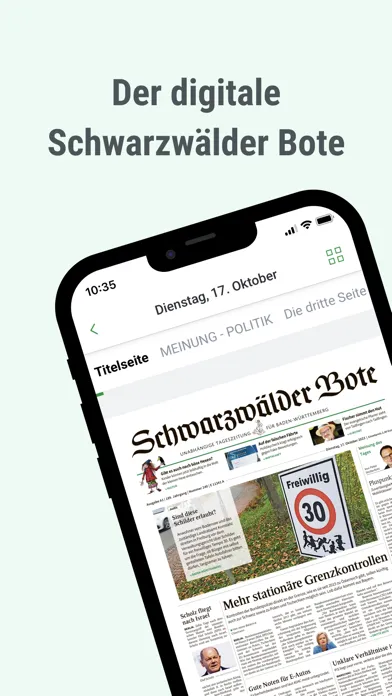 Capturas de pantalla de Schwarzwälder Bote E-Paper