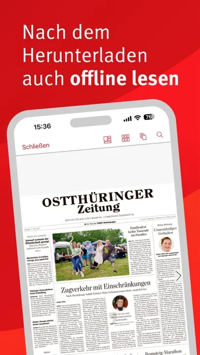 Screenshot di Ostthüringer Zeitung E-Paper