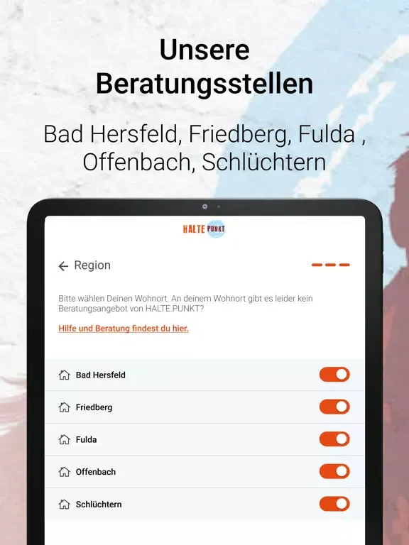 Tangkapan skrin Halte.Punkt iPad 