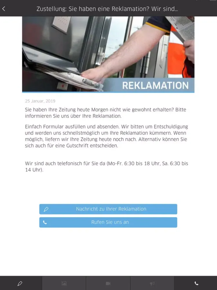 Tangkapan skrin AZ/AN-Service iPad 