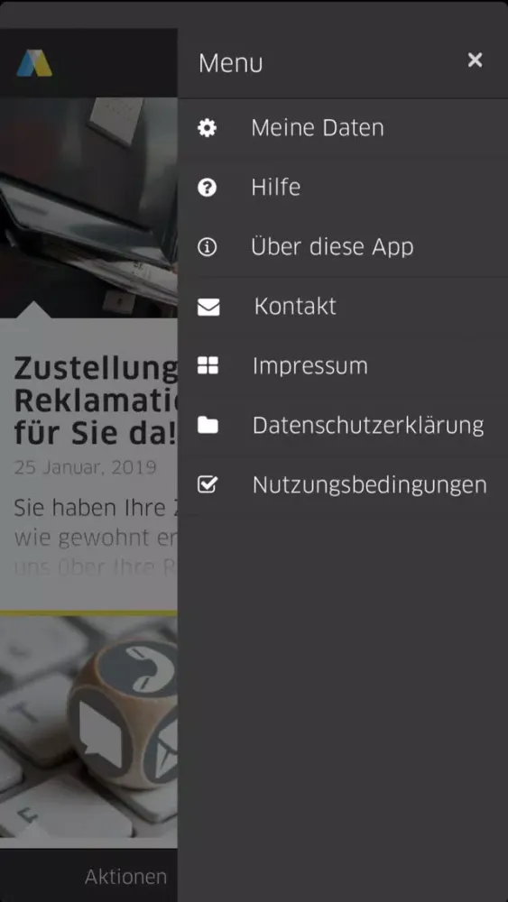 Tangkapan skrin AZ/AN-Service
