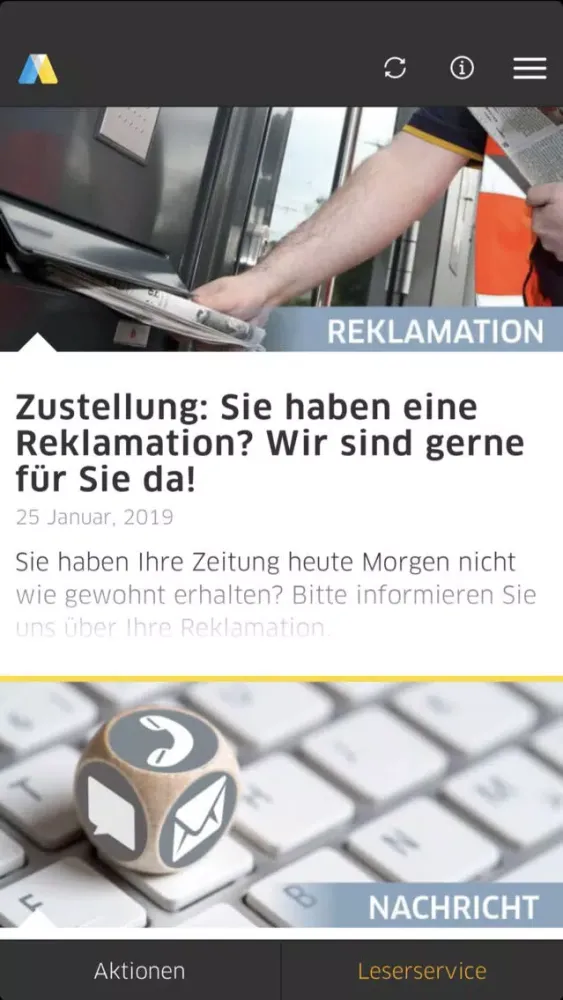 Tangkapan skrin AZ/AN-Service
