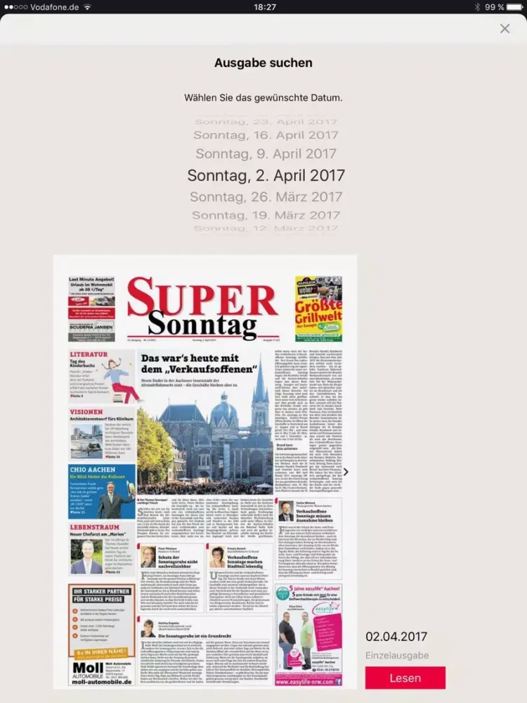 Скриншоты Super Sonntag / Super Mittwoch ePaper iPad 