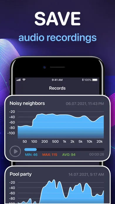 Capturas de pantalla de Decibel Meter - Sound Analyzer