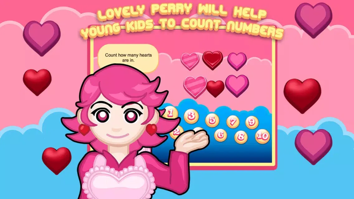Lovely Perry teaches How to count with Hearts Screenshots