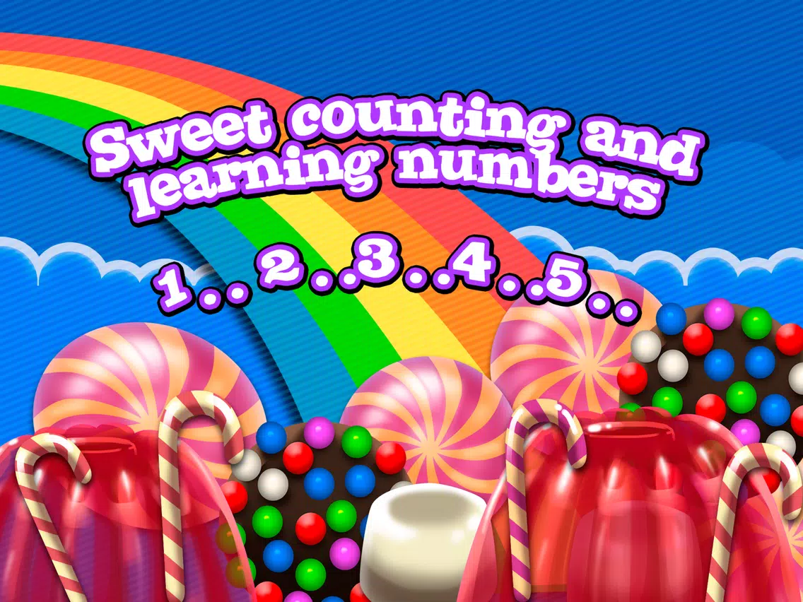 Sweet counting and learning numbers. Candies, jellies, lolipops and chocolates are fun! iPad  Screenshots