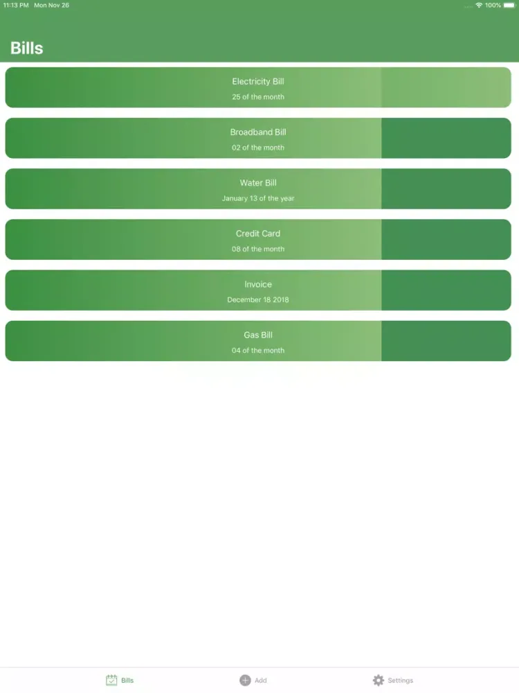 تصاویر Bill Reminder - Money Saver iPad 