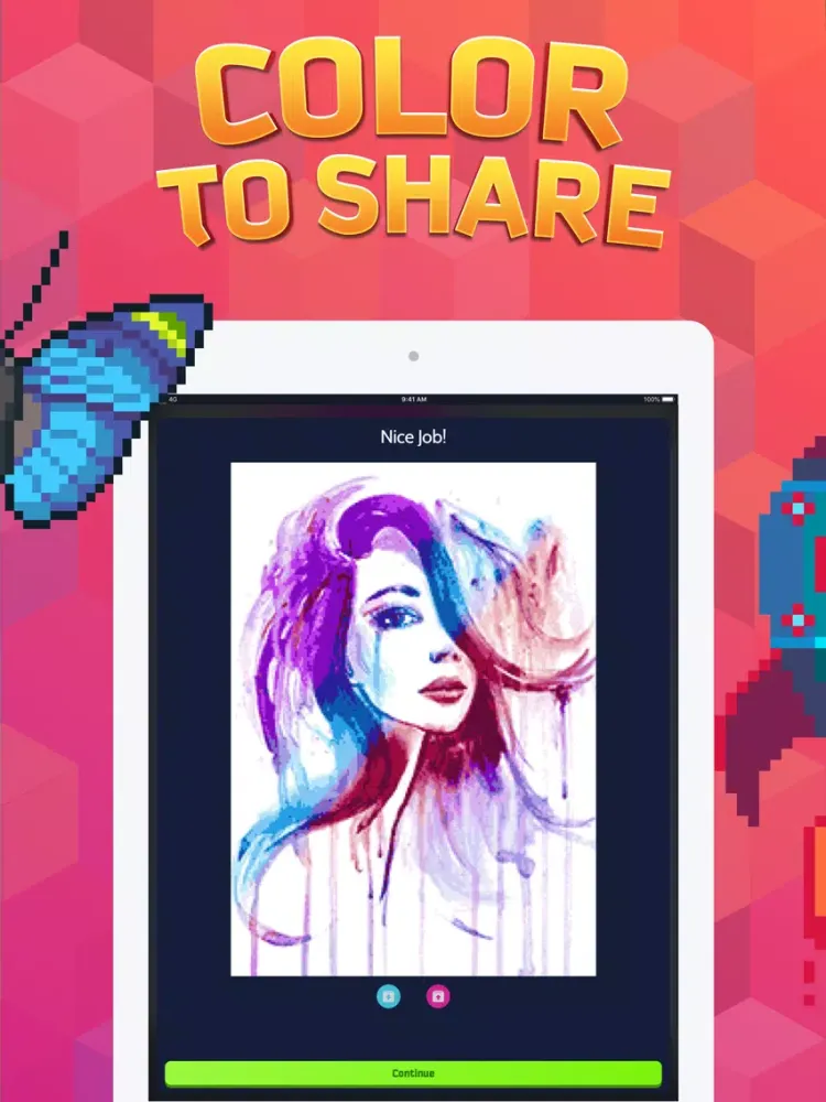 Pixel Book : Color by Number iPad  Screenshots