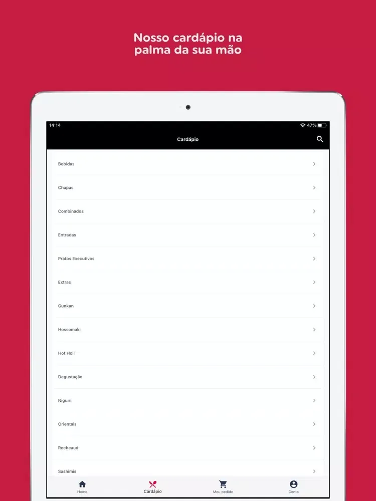 Nakaza Sushibar & Restaurante iPad 应用截图