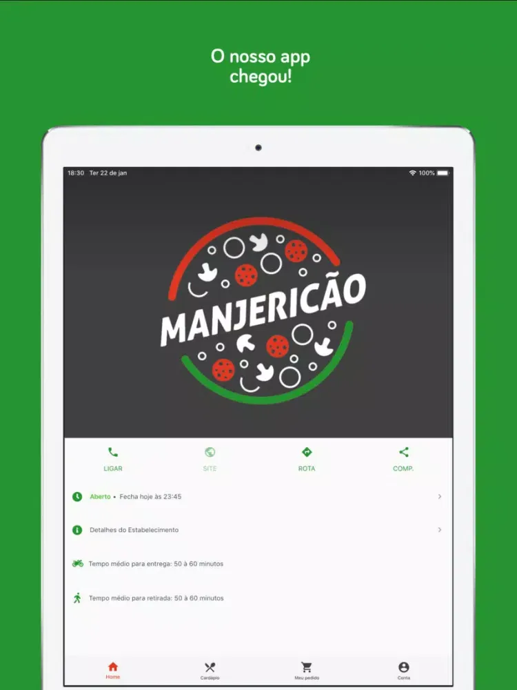 Pizzaria Manjericão iPad  Ekran Görüntüleri