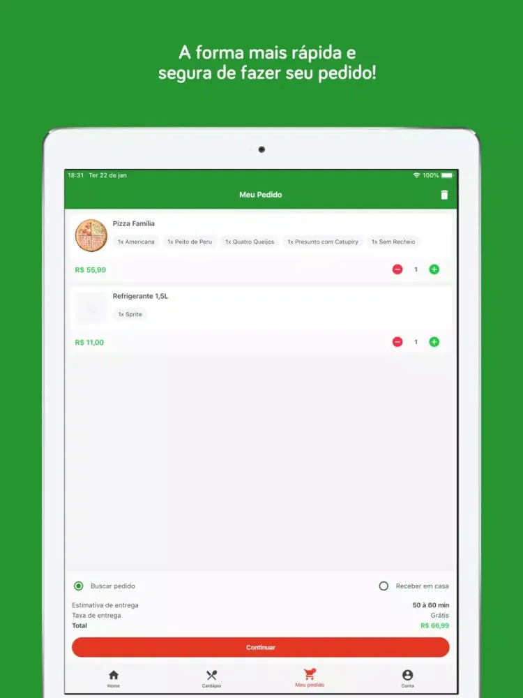 Pizzaria Manjericão iPad  Ekran Görüntüleri