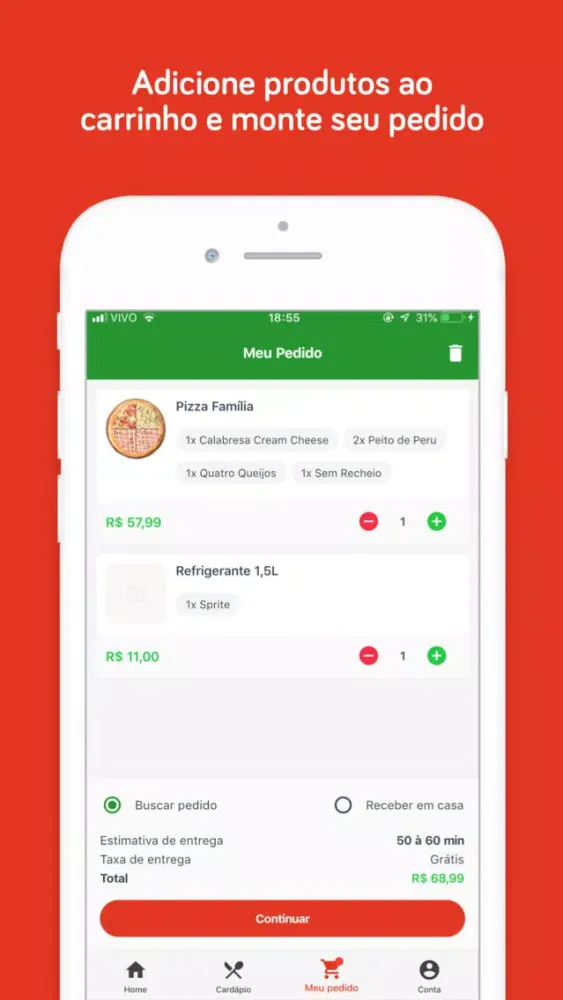 Pizzaria Manjericão Ekran Görüntüleri