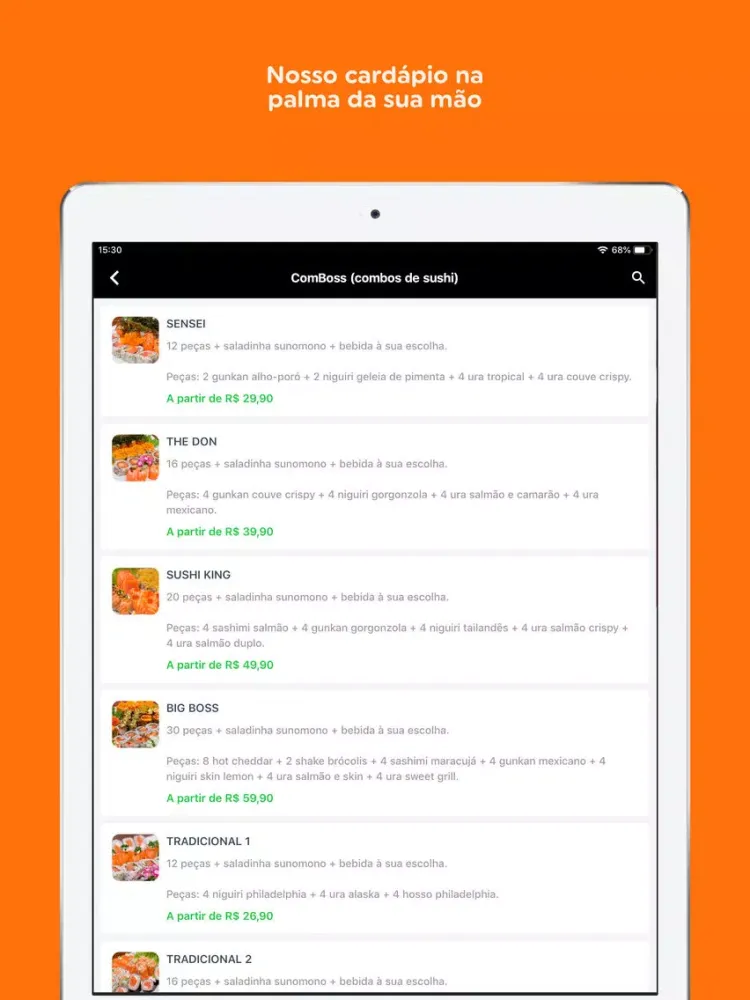 Tangkapan skrin SushiBoss iPad 