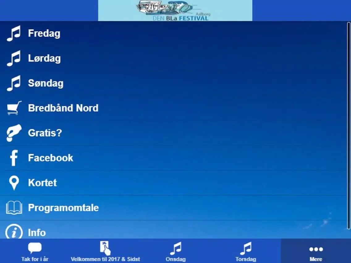 صور Den Blå Festival App iPad 
