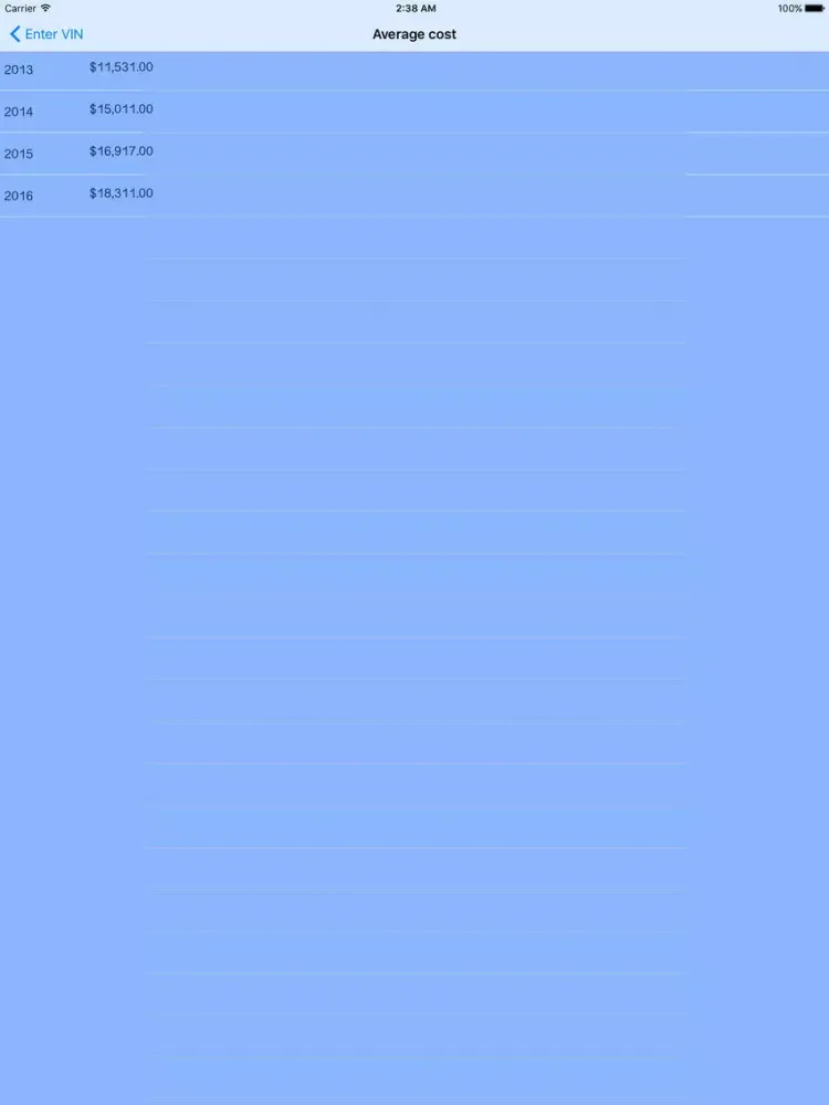 VIN Database iPad  스크린샷
