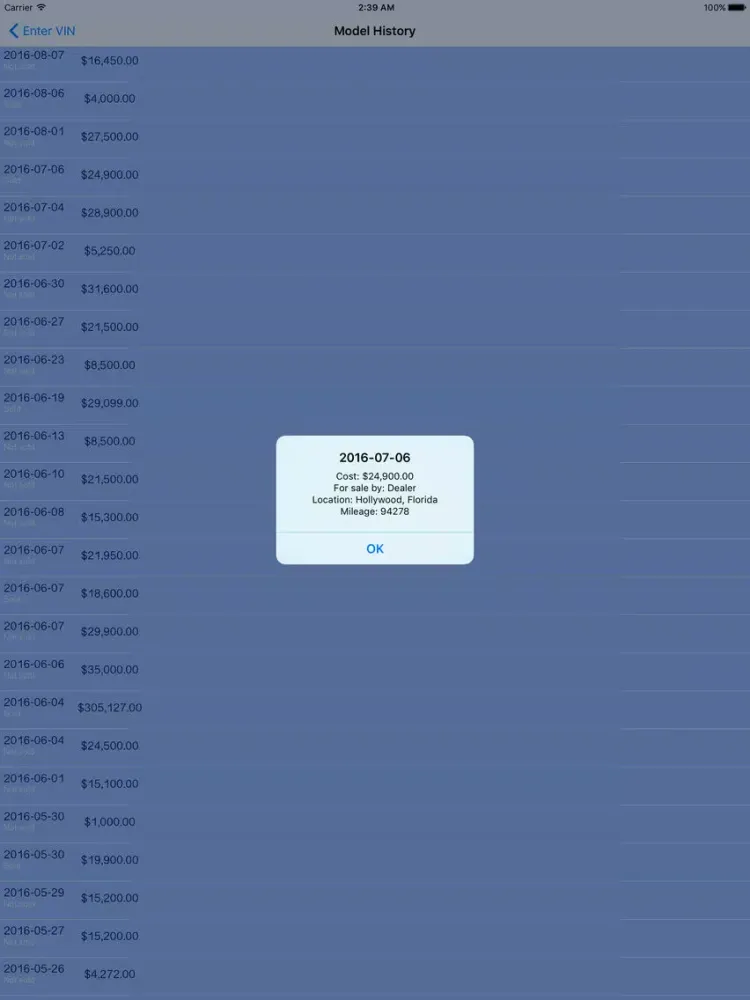 VIN Database iPad  스크린샷