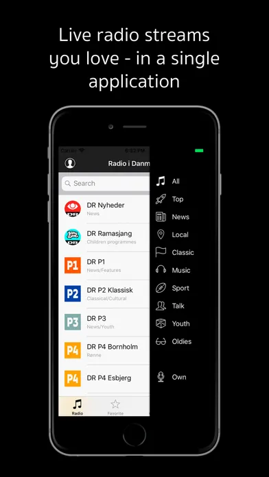 Tangkapan layar Radio af Danmark: Danish radio