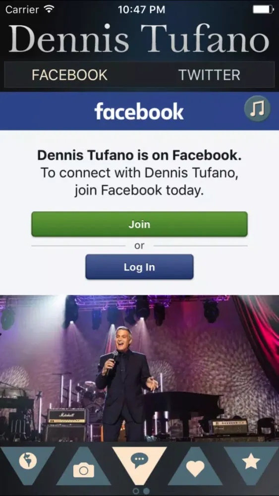Capturas de tela do Dennis Tufano