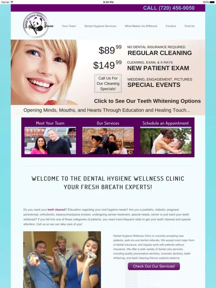 Dental Hygiene Wellness Clinic iPad  سکرین شاٹس