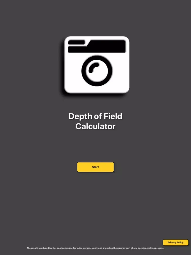 Скриншоты DOF Calculator for camera iPad 