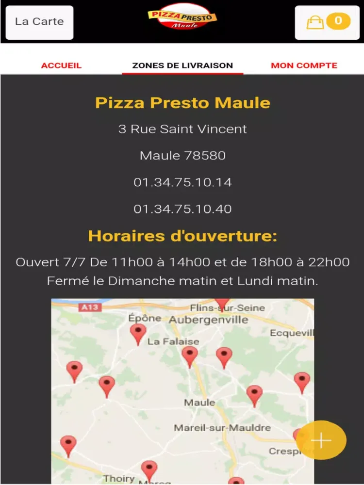 Pizza presto maule iPad 스크린샷