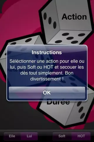 Captures d'écran de Dés Coquins
