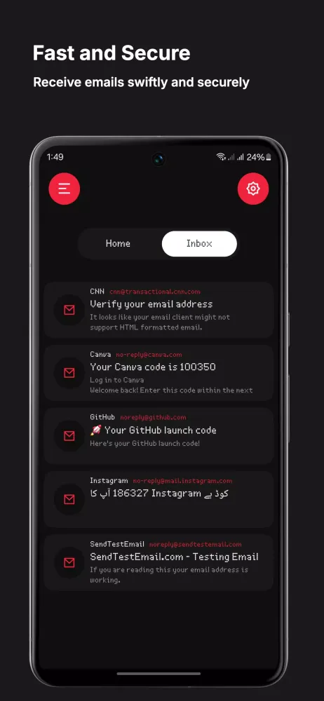 Capturas de pantalla de GhostMail - Disposable Email